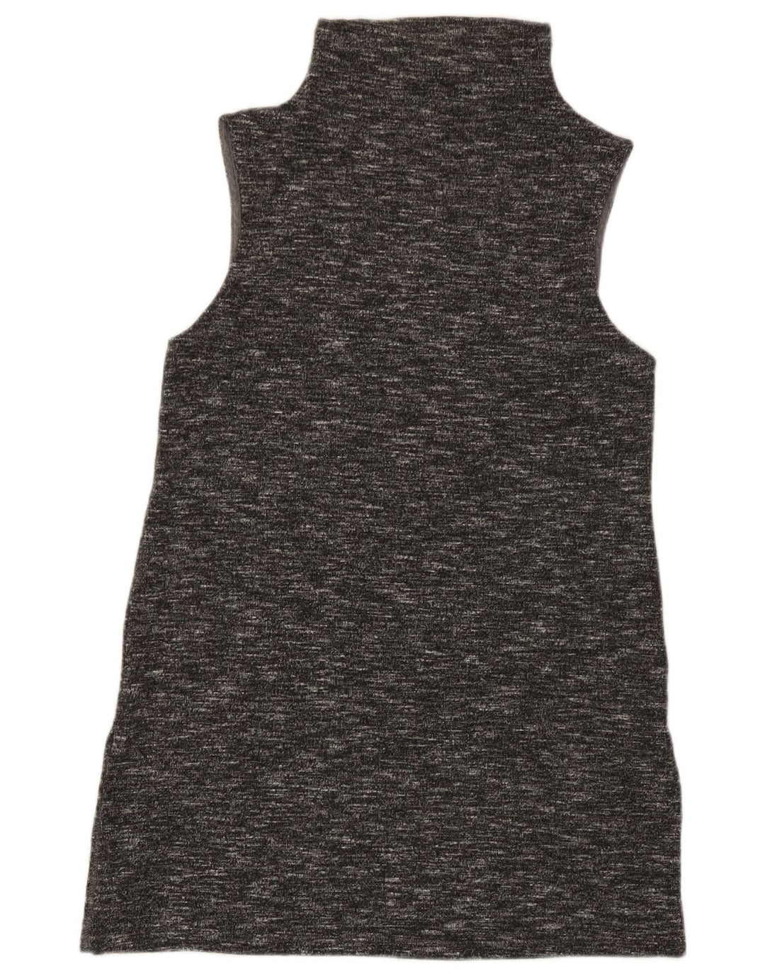 Benetton Robe droite sans manches pour femme UK 8 Petit Gris Moucheté