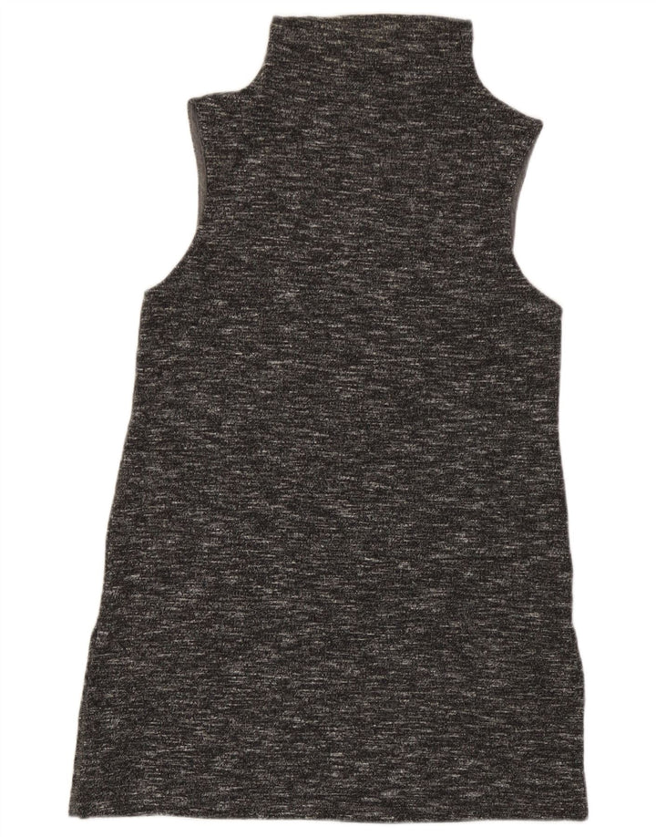 Benetton Robe droite sans manches pour femme UK 8 Petit Gris Moucheté