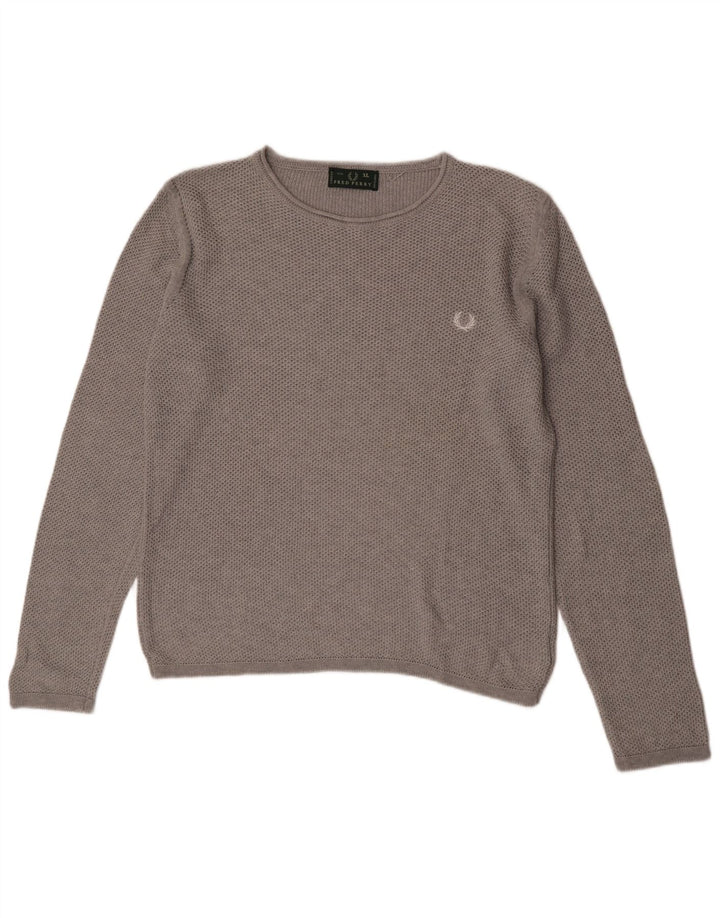 Fred Perry Pull col bateau pour homme XL Gris Coton