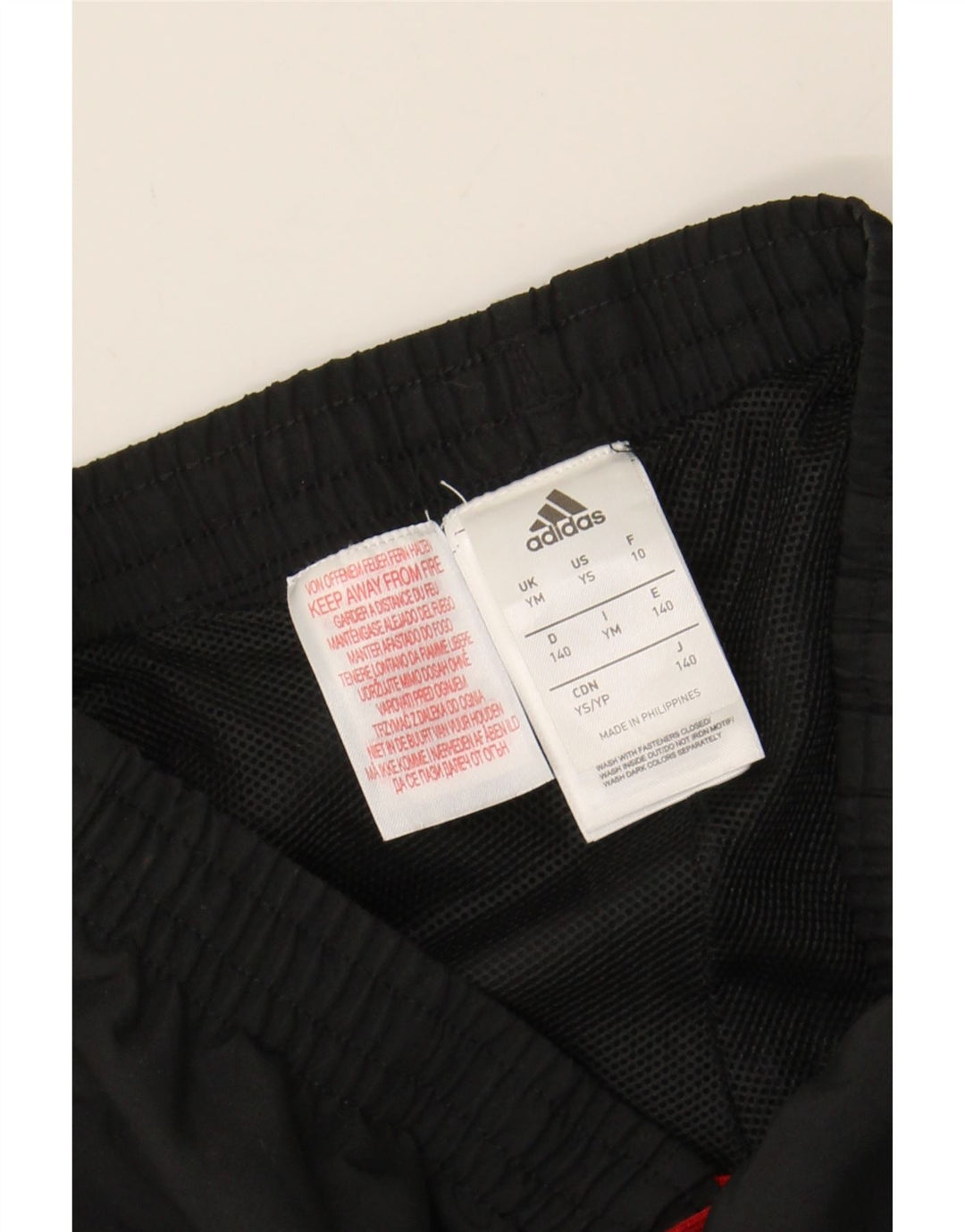 ADIDAS Boys Tracksuit Trousers Joggers 9-10 Years  Black Polyester