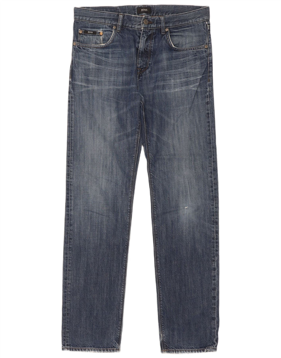 Hugo Boss Jean droit W32 L34 en coton bleu pour homme