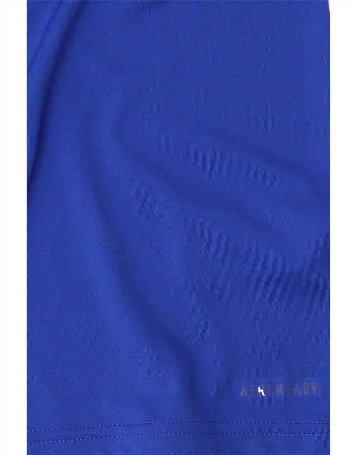 Adidas Hommes Aeroready T-Shirt Haut Petit Bleu Colorblock Polyester