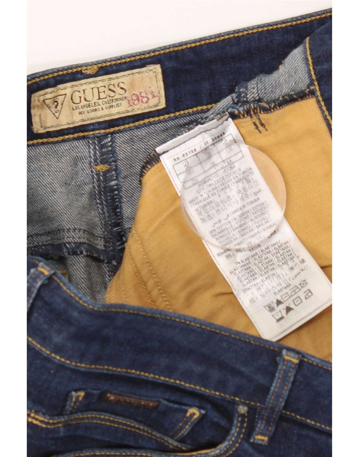 Guess Femme Mini Jupe En Jean W29 Bleu Moyen Coton