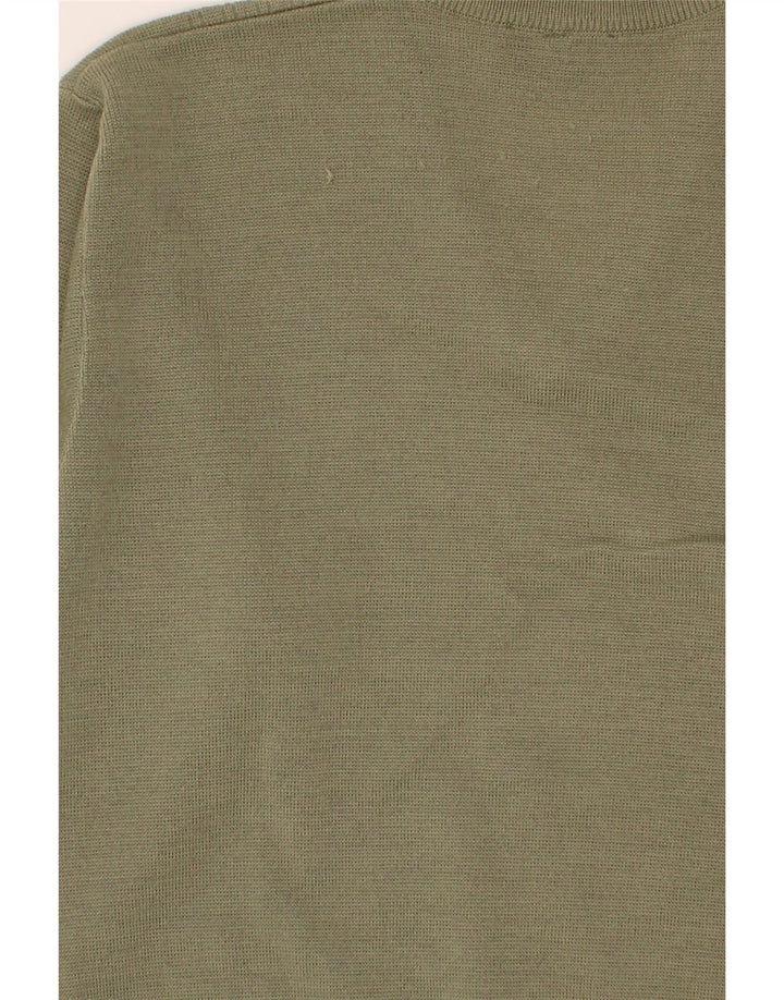 GABICCI Pull col V pour homme en laine kaki Large