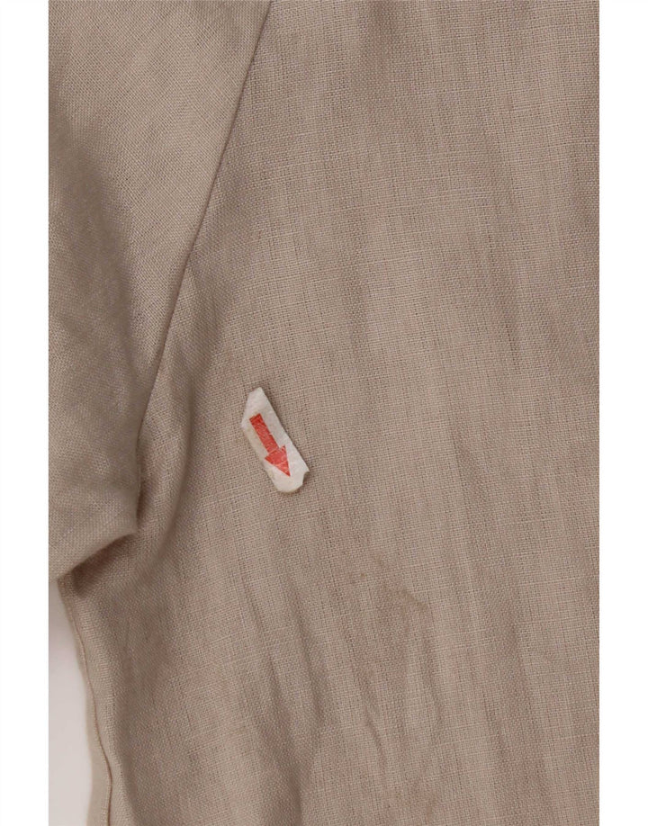 Chemisier chemise femme vintage IT 44 Lin gris moyen