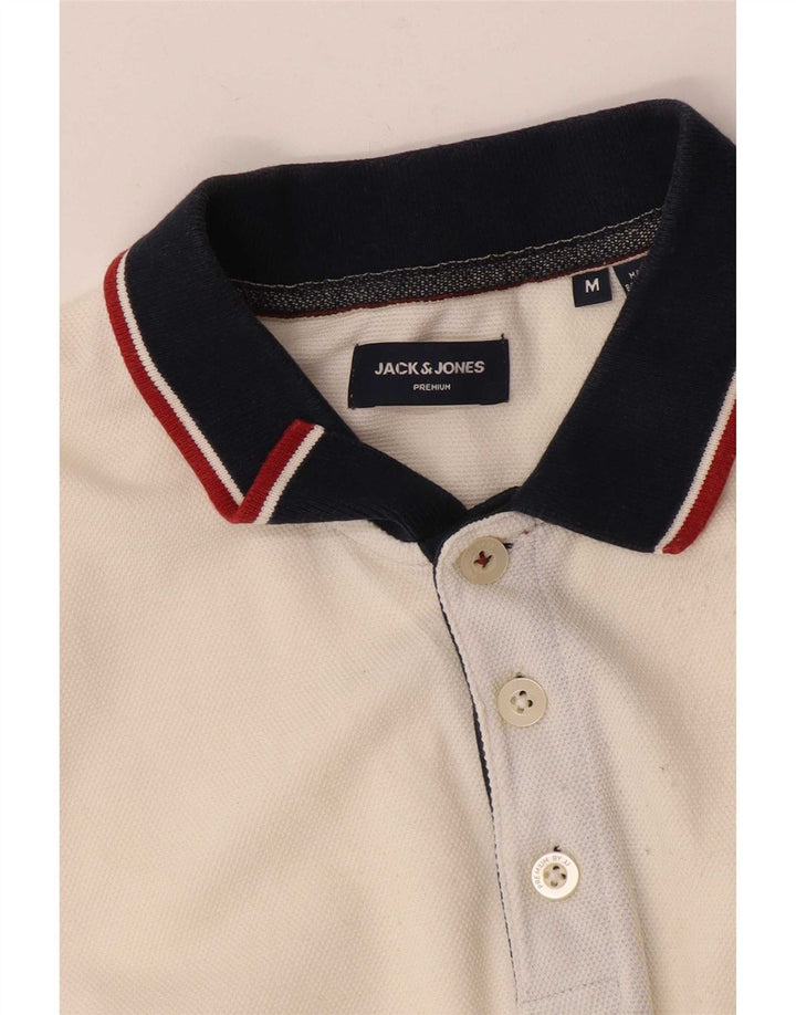 Jack & Jones Polo Homme Blanc Moyen Colourblock