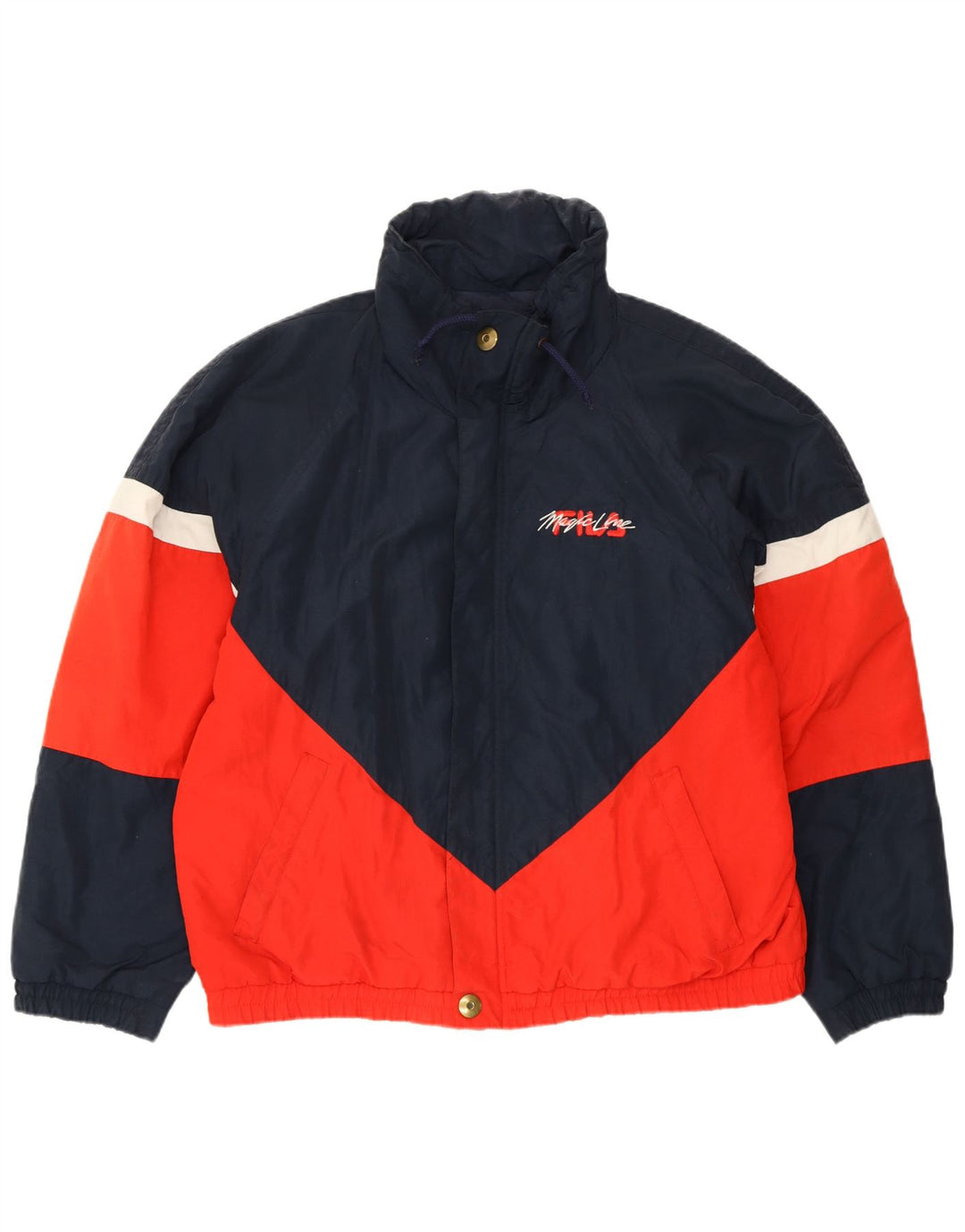 FILA Veste matelassée Magic Line pour homme UK 42 XL Bleu marine Colourblock