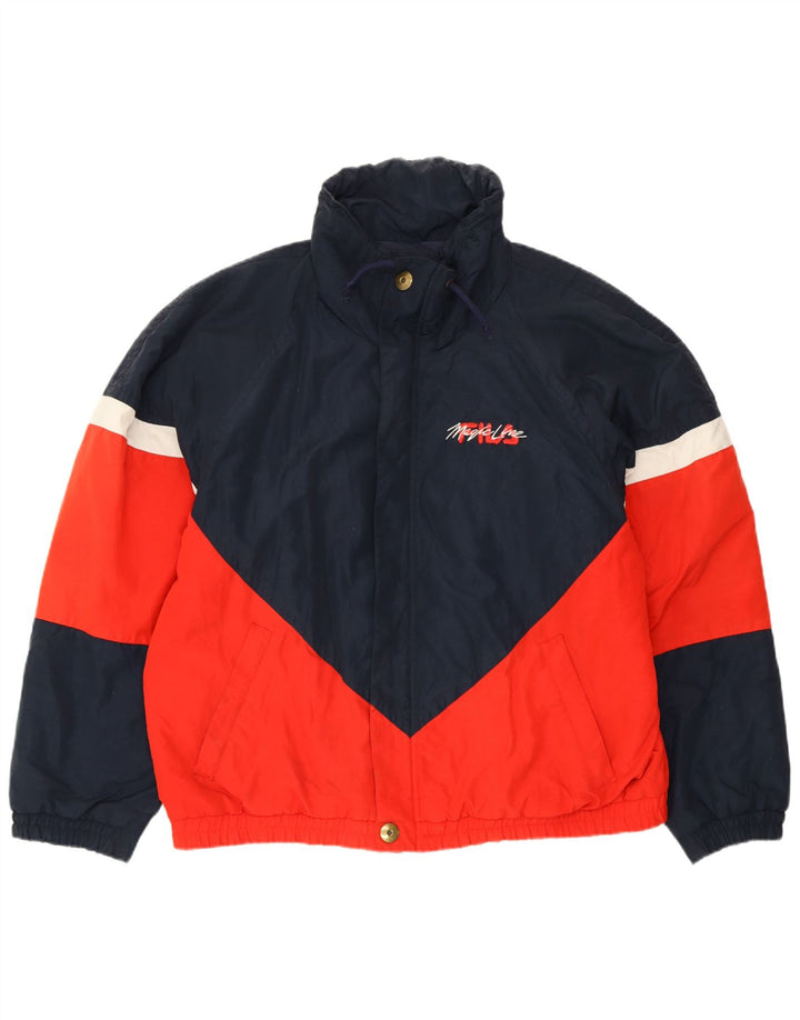 FILA Veste matelassée Magic Line pour homme UK 42 XL Bleu marine Colourblock