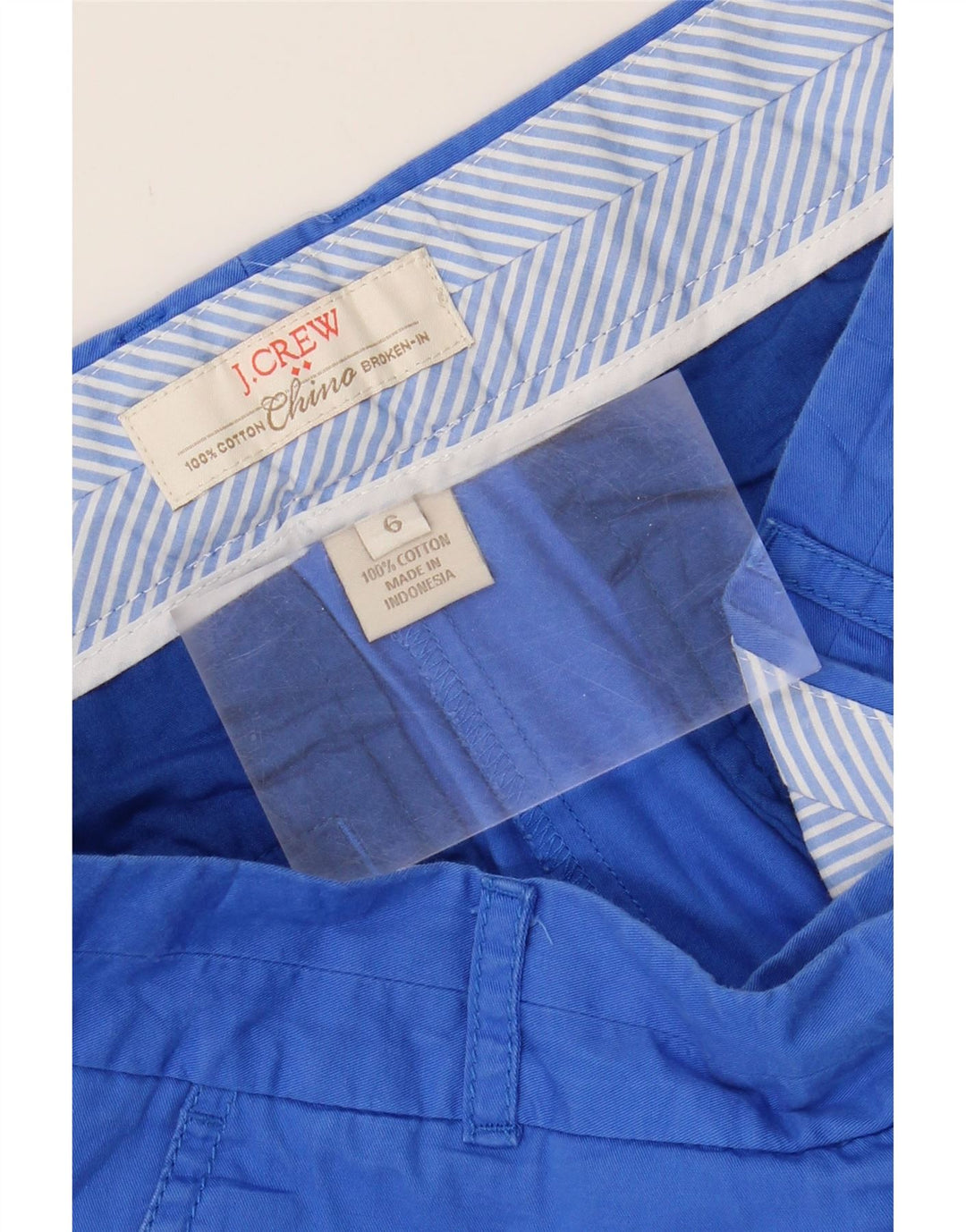 J. CREW Womens Chino Shorts US 6 Medium W32 Blue Cotton Vintage J. Crew and Second-Hand J. Crew from Messina Hembry 