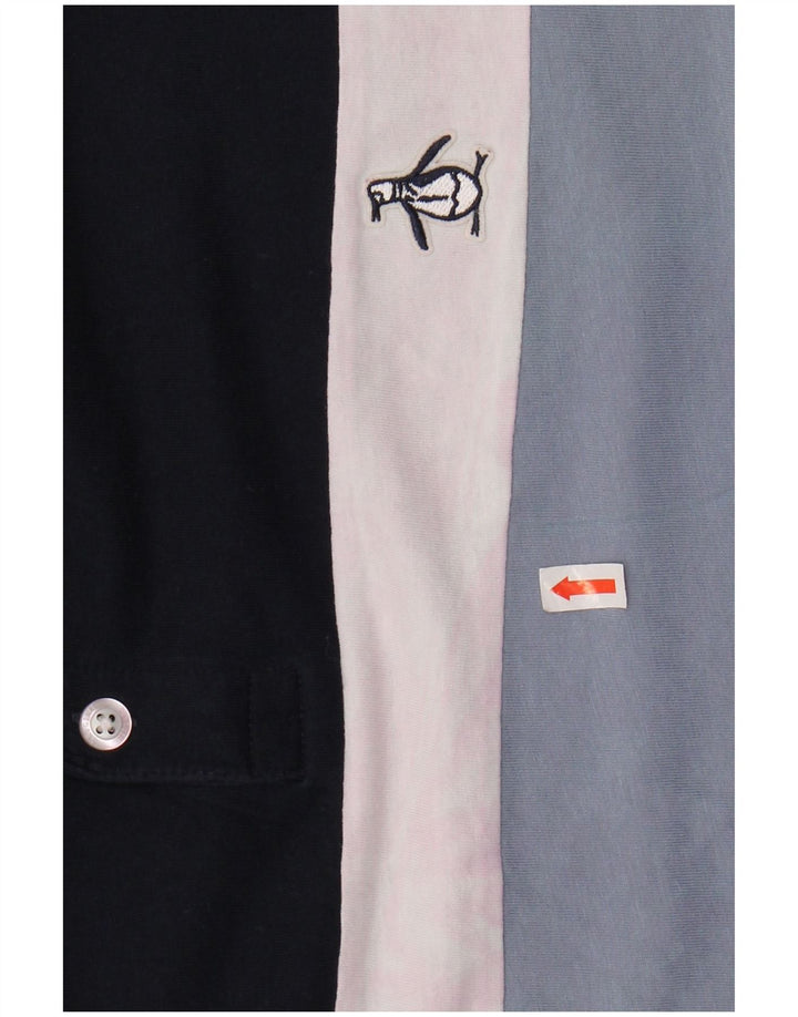 PENGUIN Polo Homme XL Bleu Marine Rayé Coton