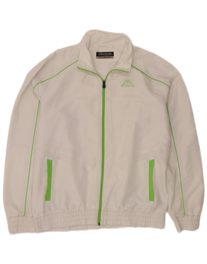 KAPPA Veste de Survêtement Homme XL Blanc Cassé Polyester