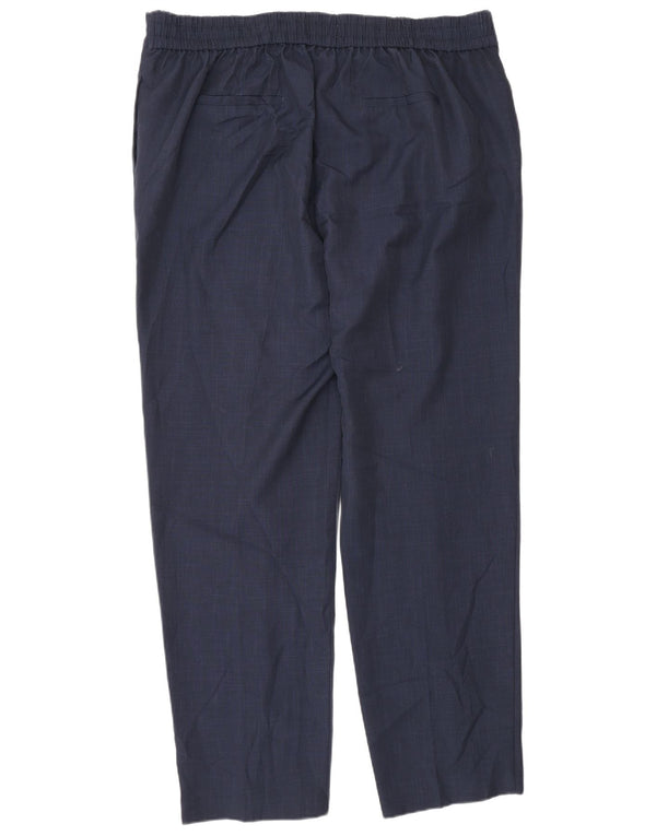Marks & Spencer Pantalon Chino Droit Femme UK 18 XL W36 L30 Bleu Marine