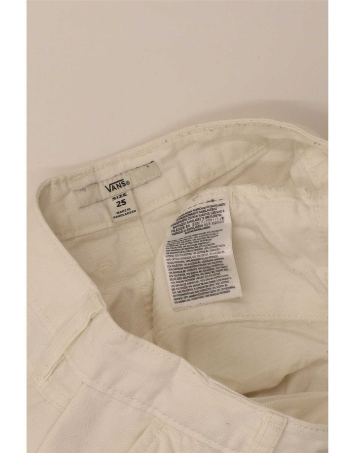 Vans Pantalon cargo droit femme W25 L27 coton blanc