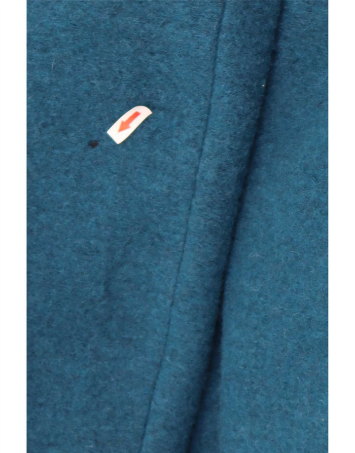 Zara Femme Pardessus UK 14 Medium Bleu Marine Polyester