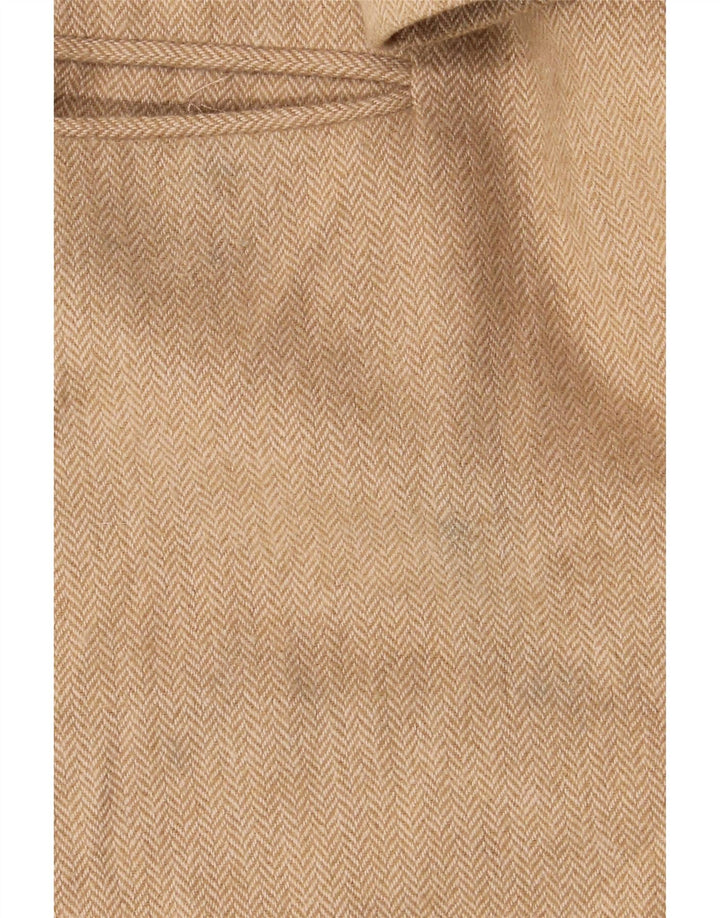 Marks & Spencer Manteau pour femme UK 16 Large laine beige à chevrons