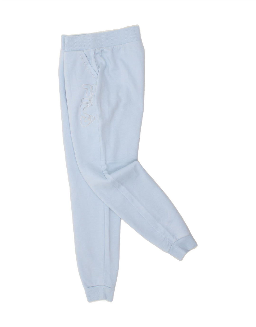 FILA Womens Graphic Tracksuit Trousers Joggers UK 16 Large Blue Polyester Vintage Fila and Second-Hand Fila from Messina Hembry 
