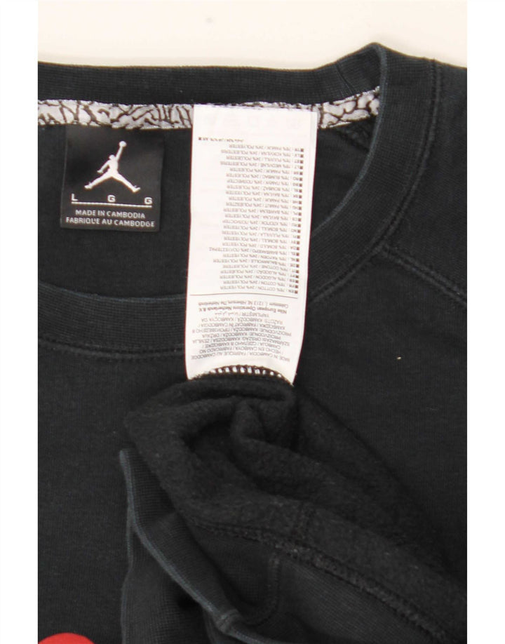 Jordan Sweat-shirt graphique pour homme en coton noir Taille L