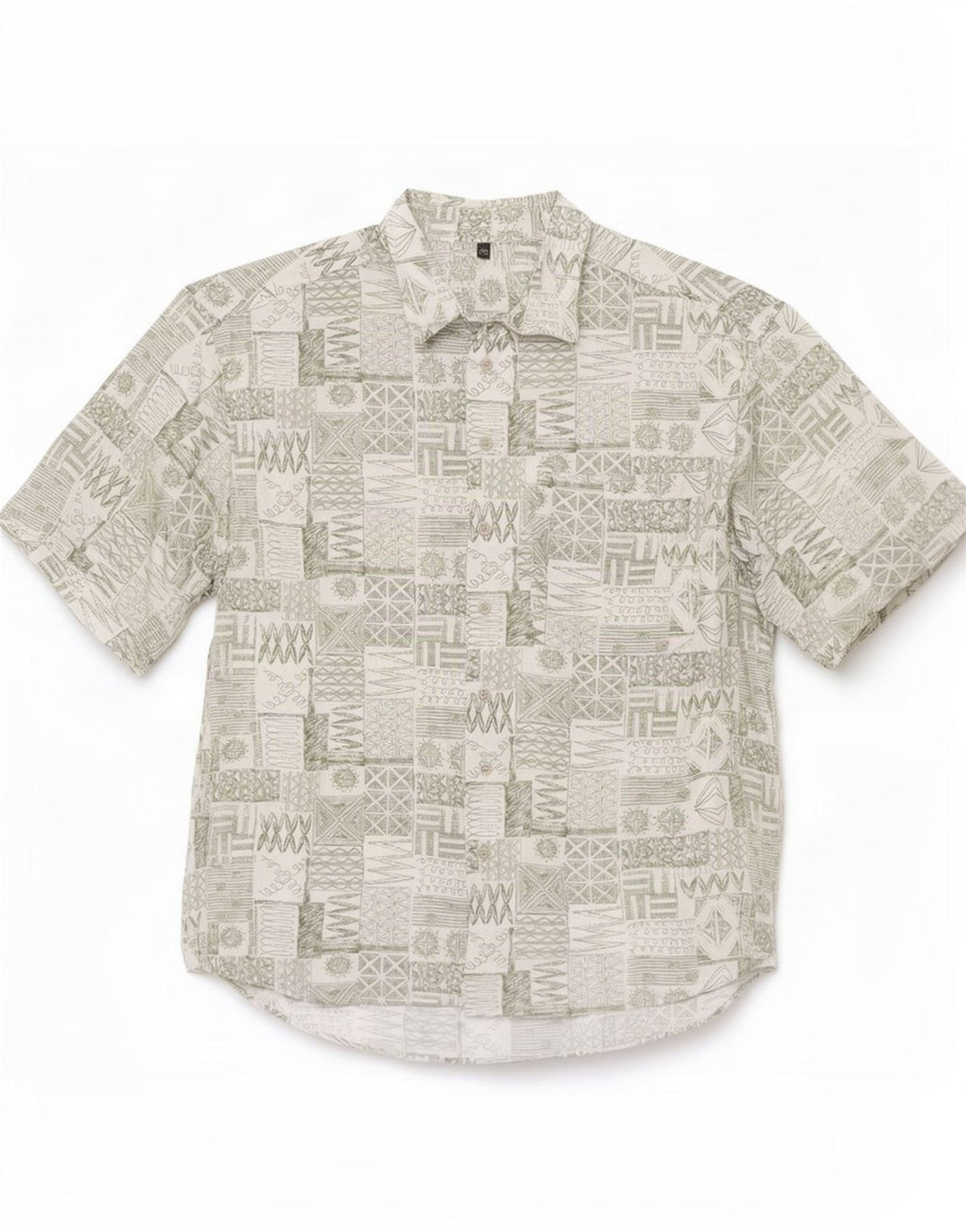 Club D'Amingo Chemise à manches courtes pour homme Taille 41/42 Grand patchwork vert