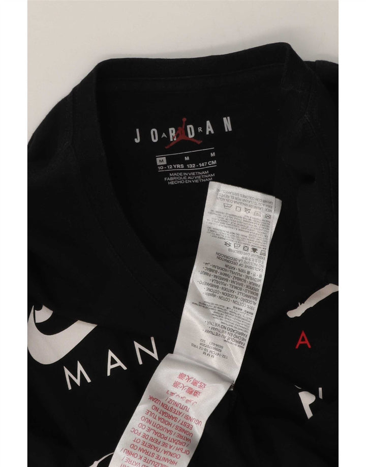 Jordan Haut graphique à manches longues pour garçon 10-11 ans Coton noir moyen