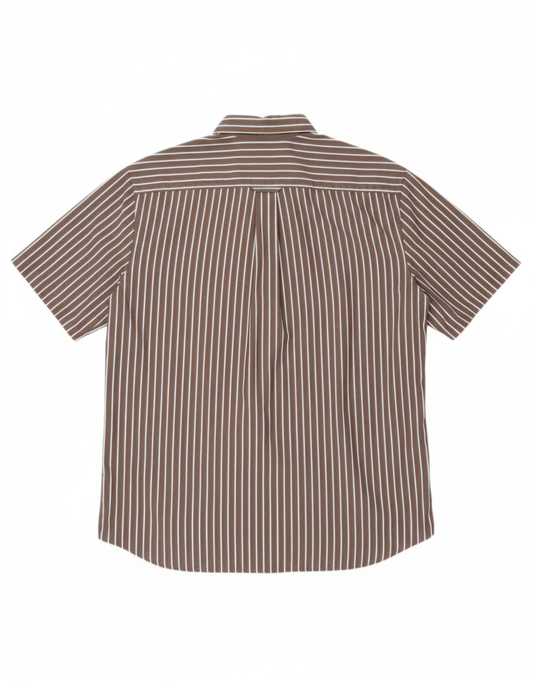 GANT Mens Regular Fit Short Sleeve Shirt Medium Brown Striped Cotton