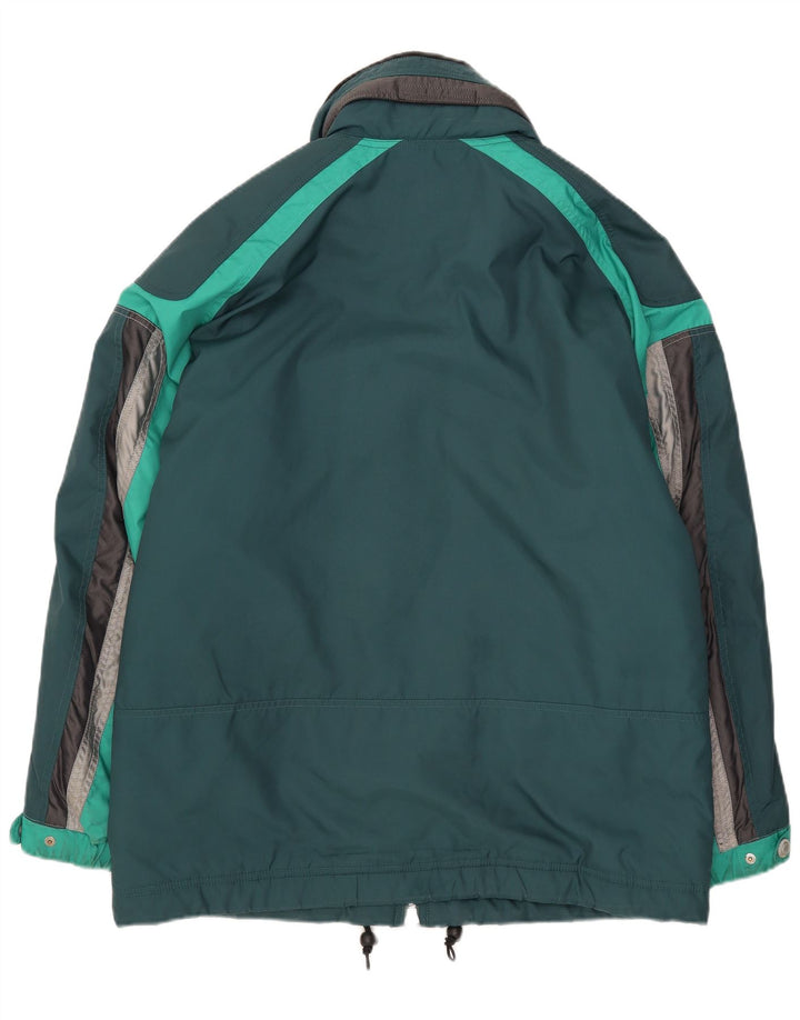Ellesse Veste coupe-vent à capuche pour homme UK 38 Vert moyen Colourblock