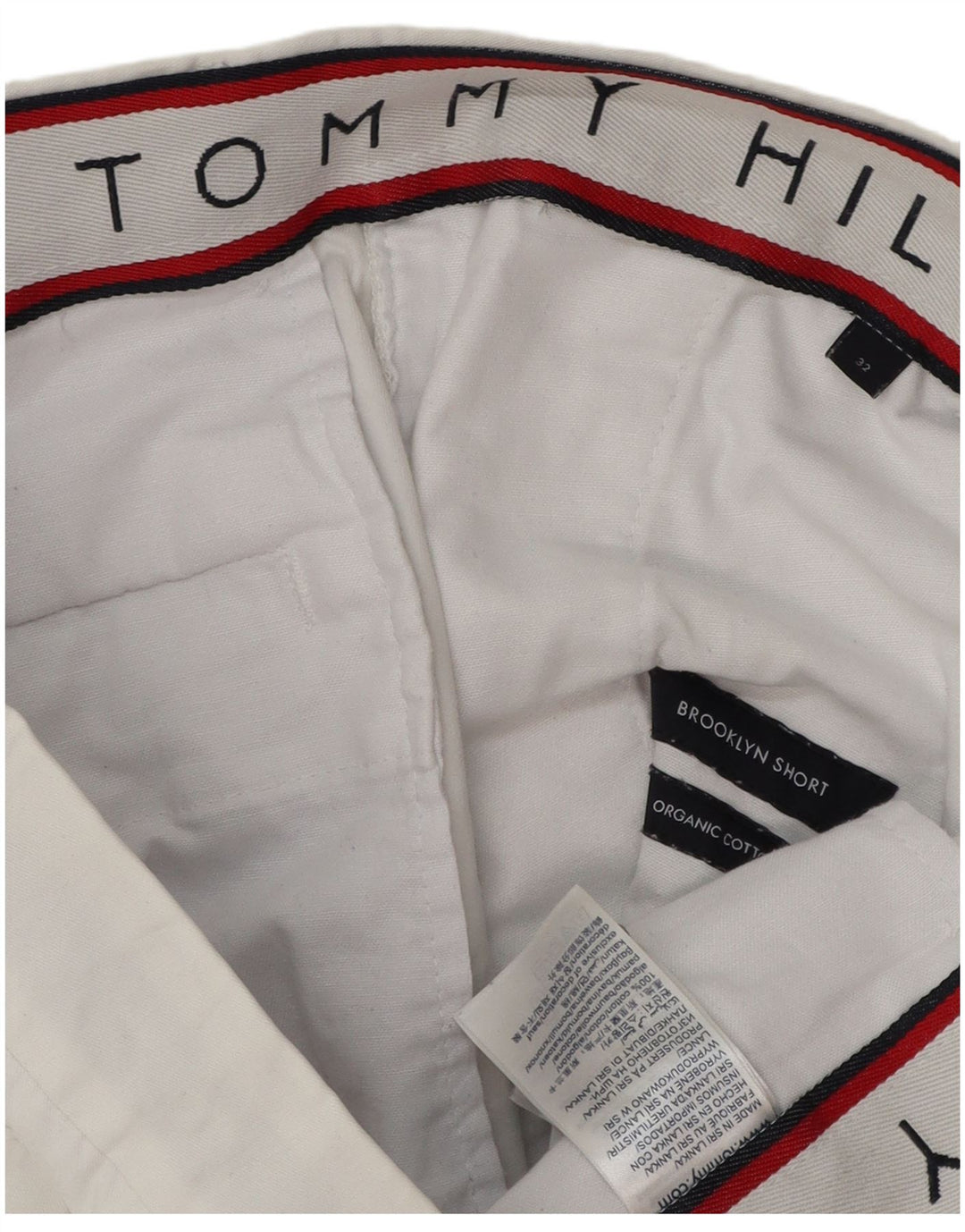Tommy Hilfiger Short Chino Brooklyn W32 Homme Blanc Moyen Coton