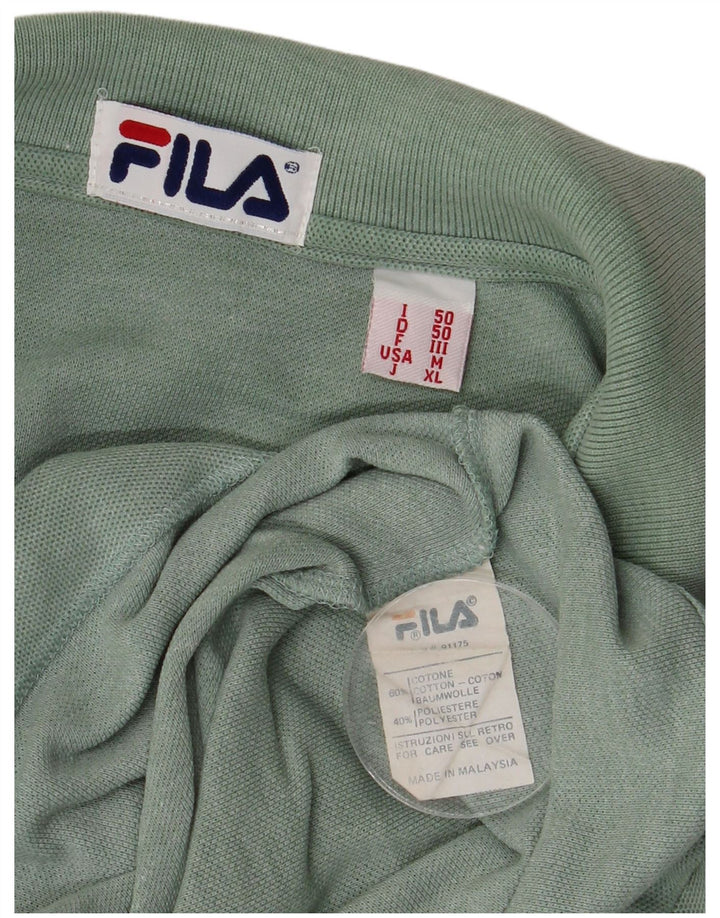 Fila Polo Homme Vert Moyen Coton
