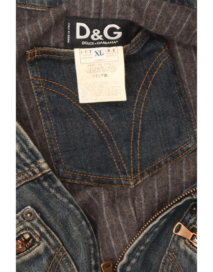 Dolce & Gabbana Veste en jean pour homme UK 42 XL Bleu Coton