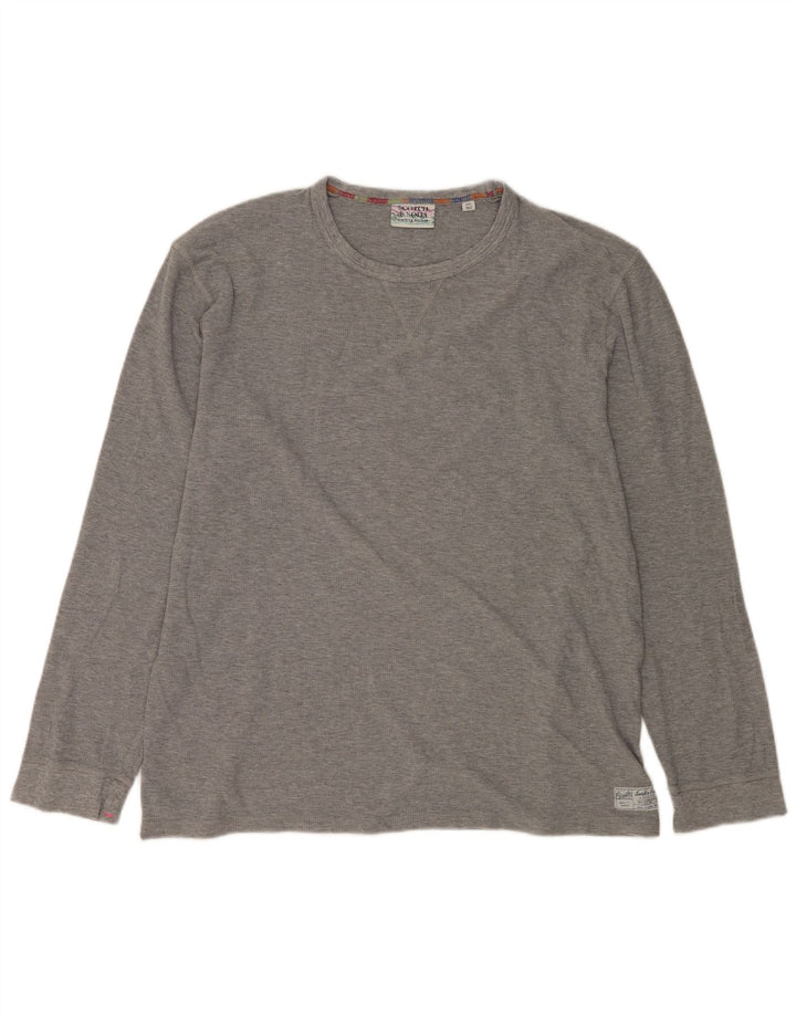 SCOTCH & SODA Haut Homme Manches Longues 2XL Gris Coton