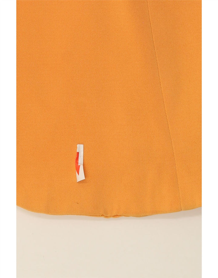 vintage Femme 1 Bouton Blazer Veste IT 44 Acétate Orange Moyen