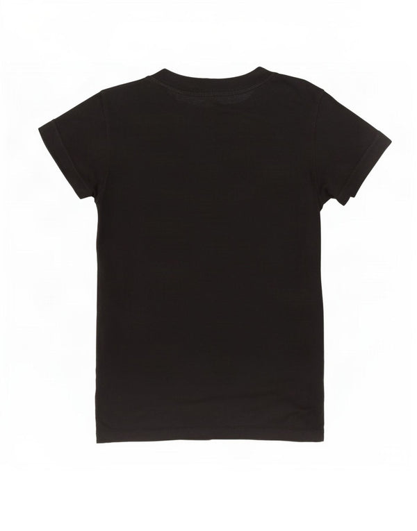 Adidas T-shirt graphique pour femme UK 10 Petit coton noir