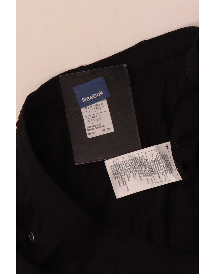 Reebok Pantalon de Survêtement Capri Femme UK 10 Petit Noir Polyester