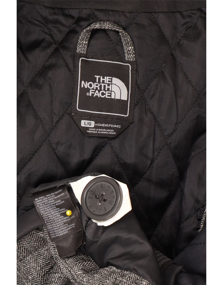 The North Face Veste bomber à capuche pour femme UK 16 Grand chevrons gris