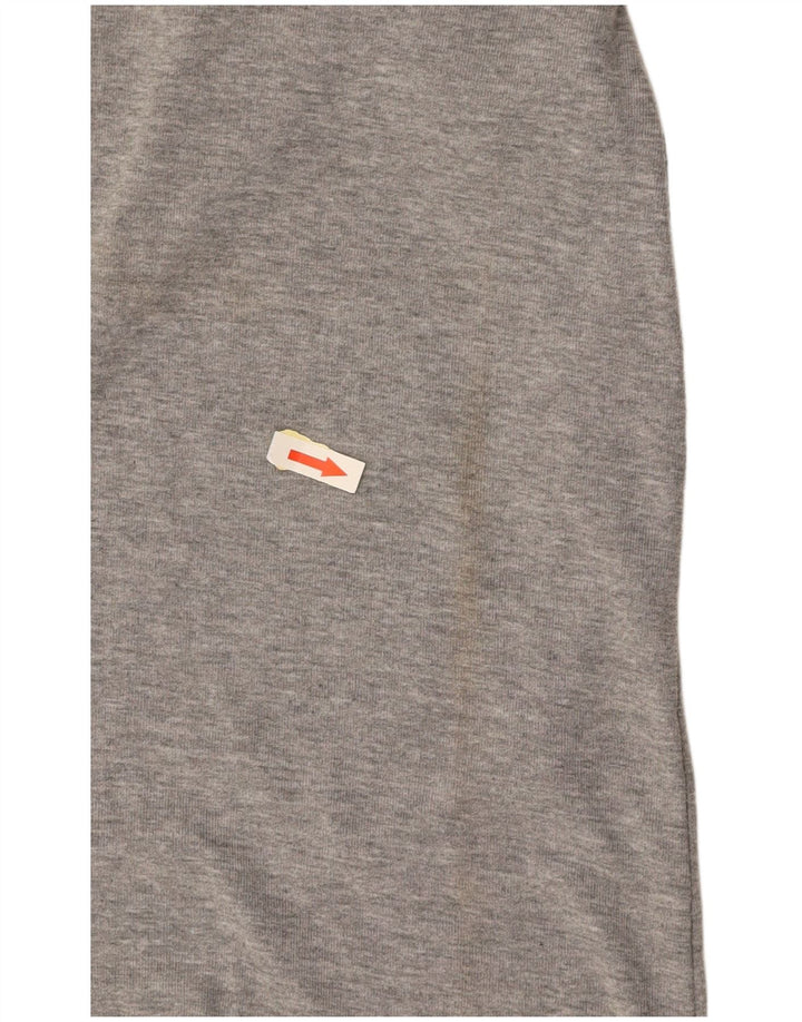 REEBOK T-shirt graphique pour femme UK 14 Gris moyen Coton