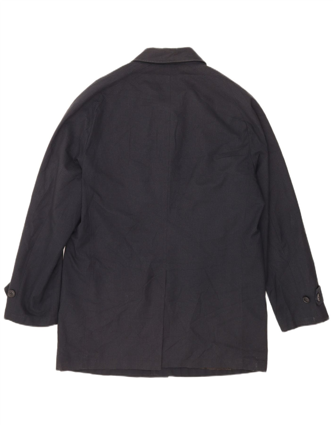 Marks & Spencer Manteau Homme UK 38 Moyen Bleu Marine Pied-de-Poule Polyester
