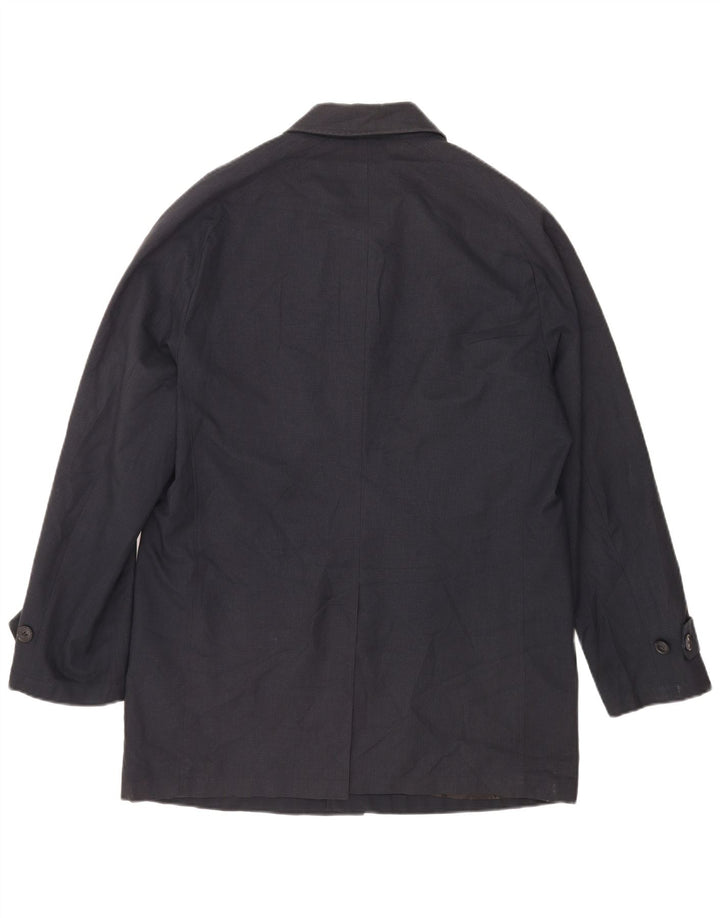 Marks & Spencer Manteau Homme UK 38 Moyen Bleu Marine Pied-de-Poule Polyester