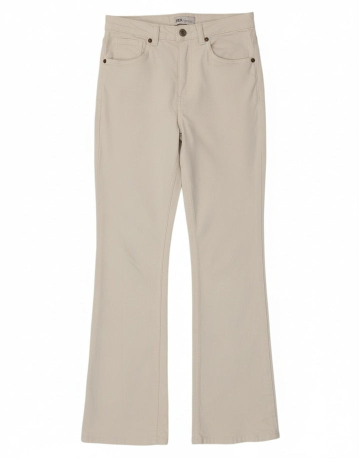 Zara Femme Jean évasé EU 36 XS W26 L32 Blanc