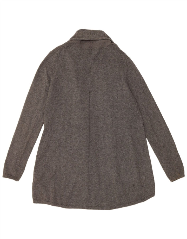 ZARA Womens Open Cardigan Sweater UK 12 Medium Grey Viscose
