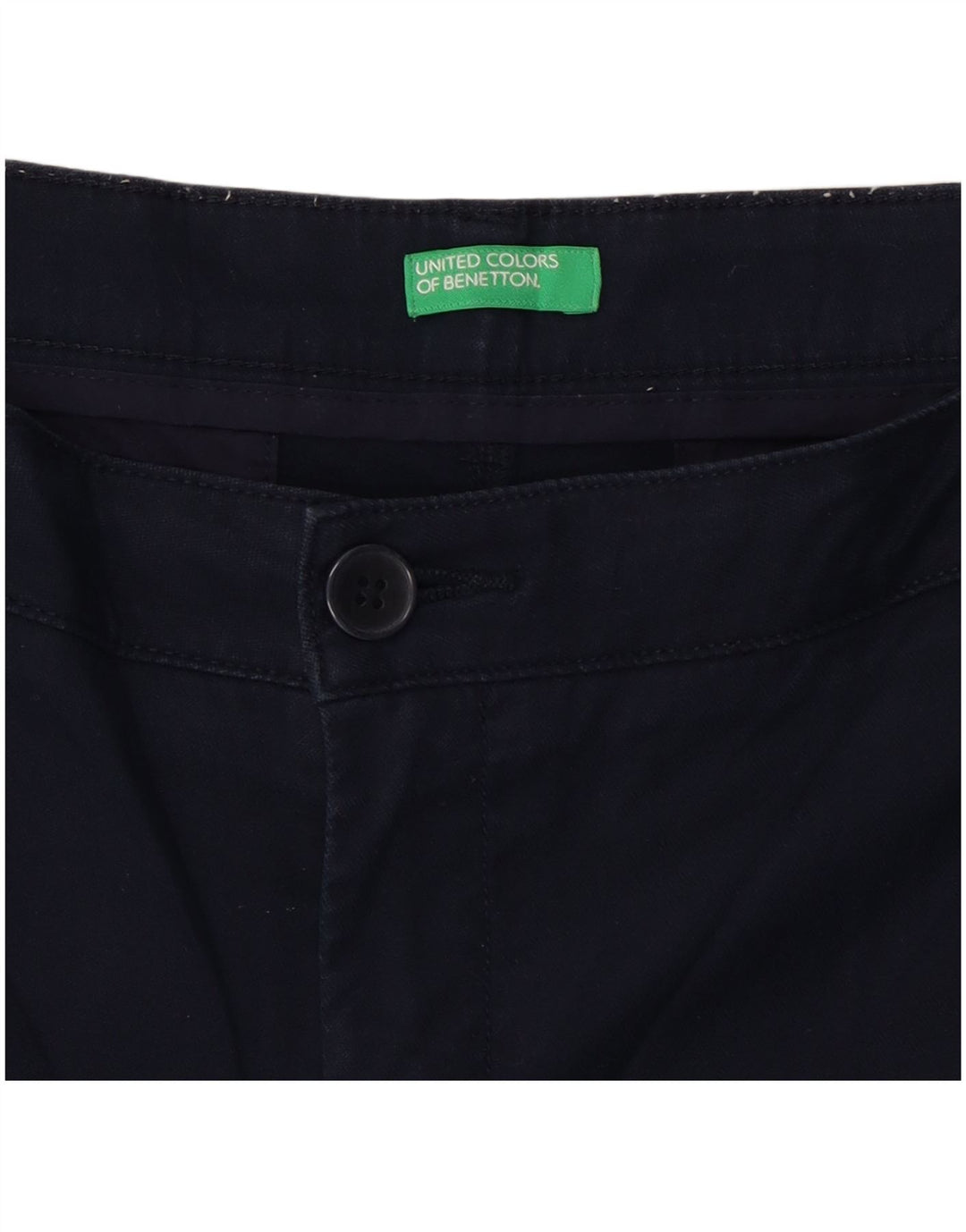 Benetton Short Chino Homme W34 Large Bleu Marine
