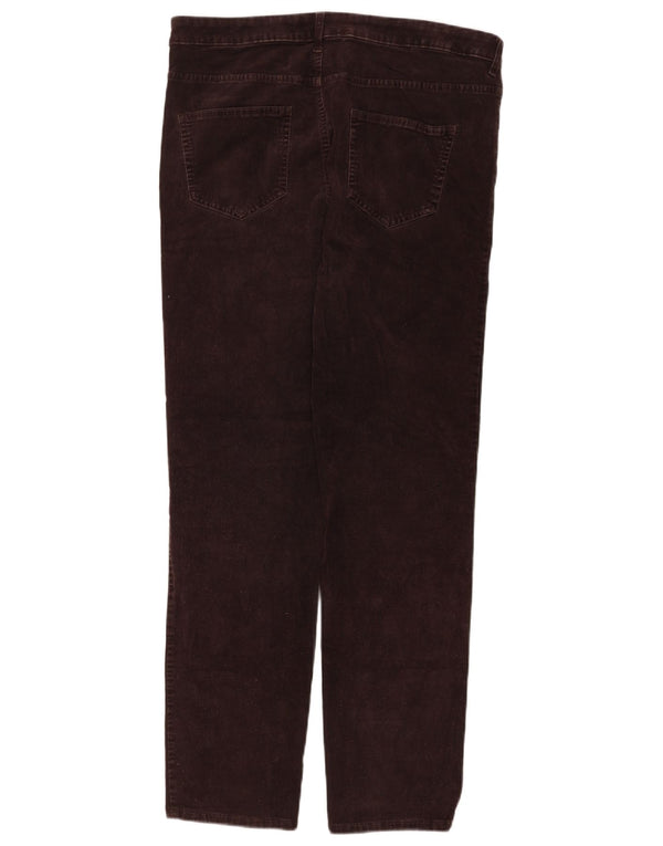 Marks & Spencer Pantalon droit en velours côtelé pour femme UK 16 Large W34 L28 Marron