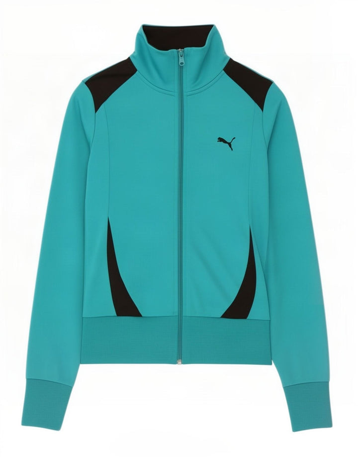 Puma Veste de survêtement pour femme UK 12 Turquoise moyen Colourblock