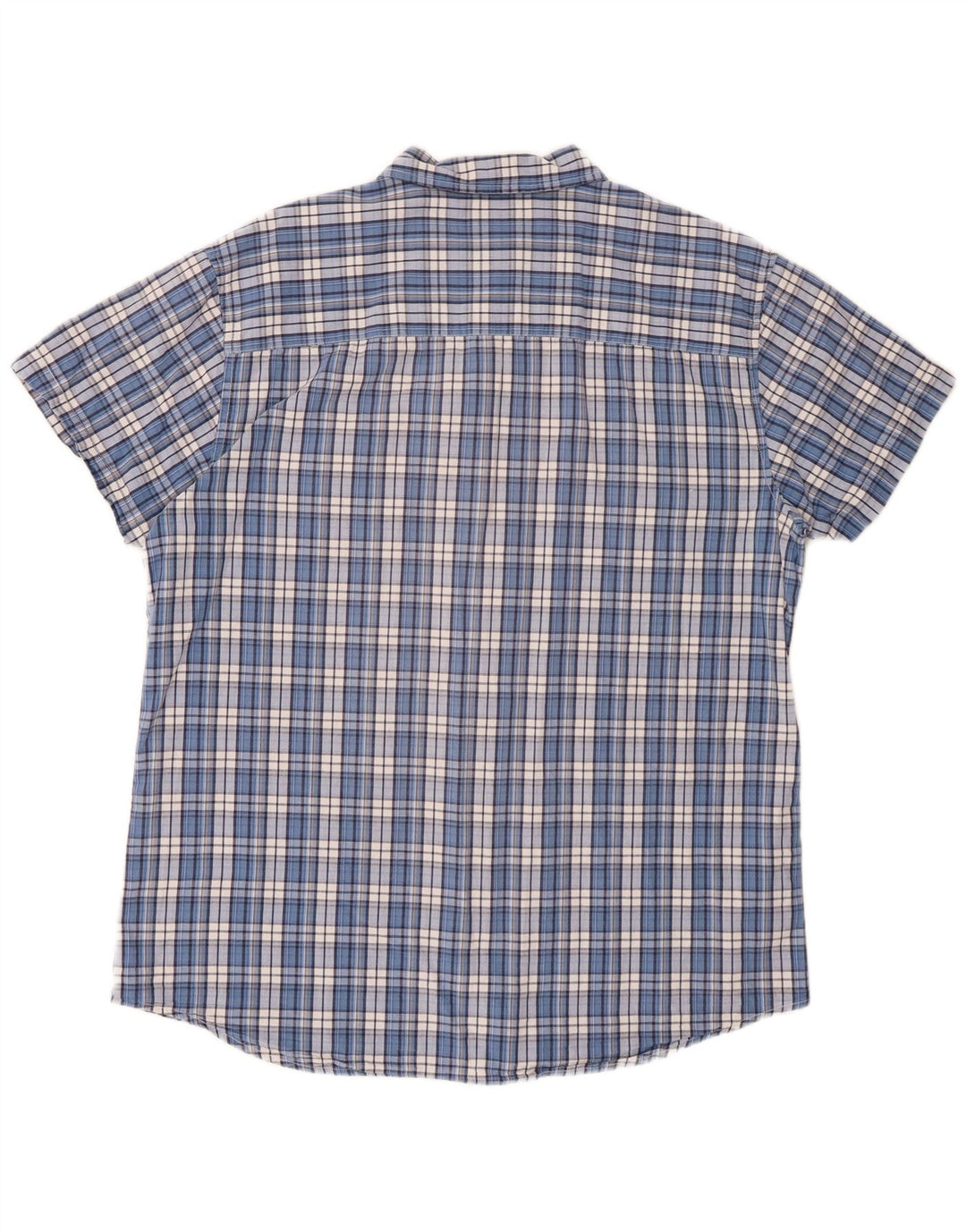 Wrangler Chemise à manches courtes pour homme Coupe classique XL Bleu à carreaux