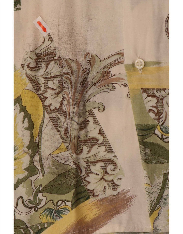 Chemise homme vintage Grand Floral Blanc