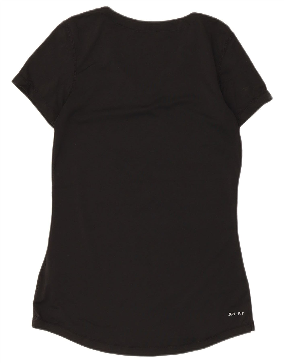 Nike Womens Dri Fit T-Shirt Top UK 12 Noir Moyen Polyester