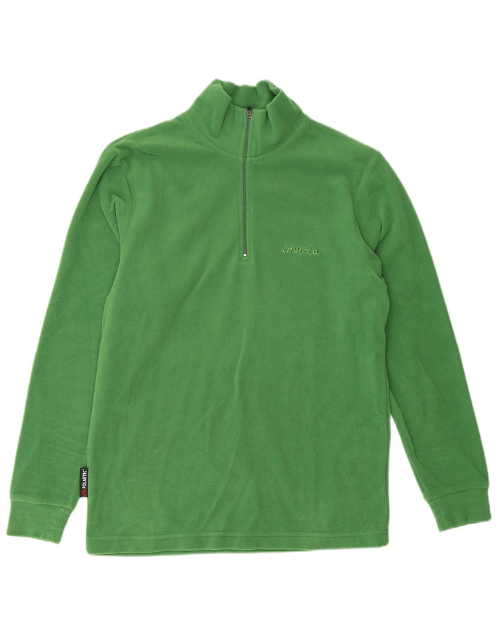 Invicta Pull polaire à col zippé pour homme Petit polyester vert