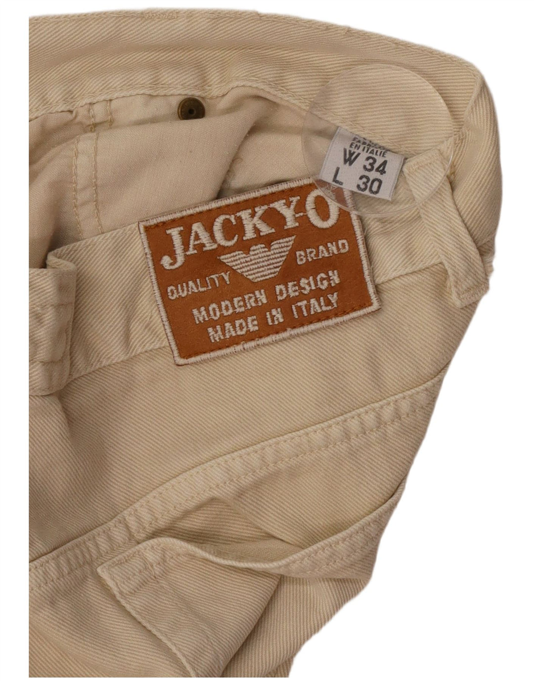 Jacky-O Jean Fuselé Homme W34 L30 Coton Beige