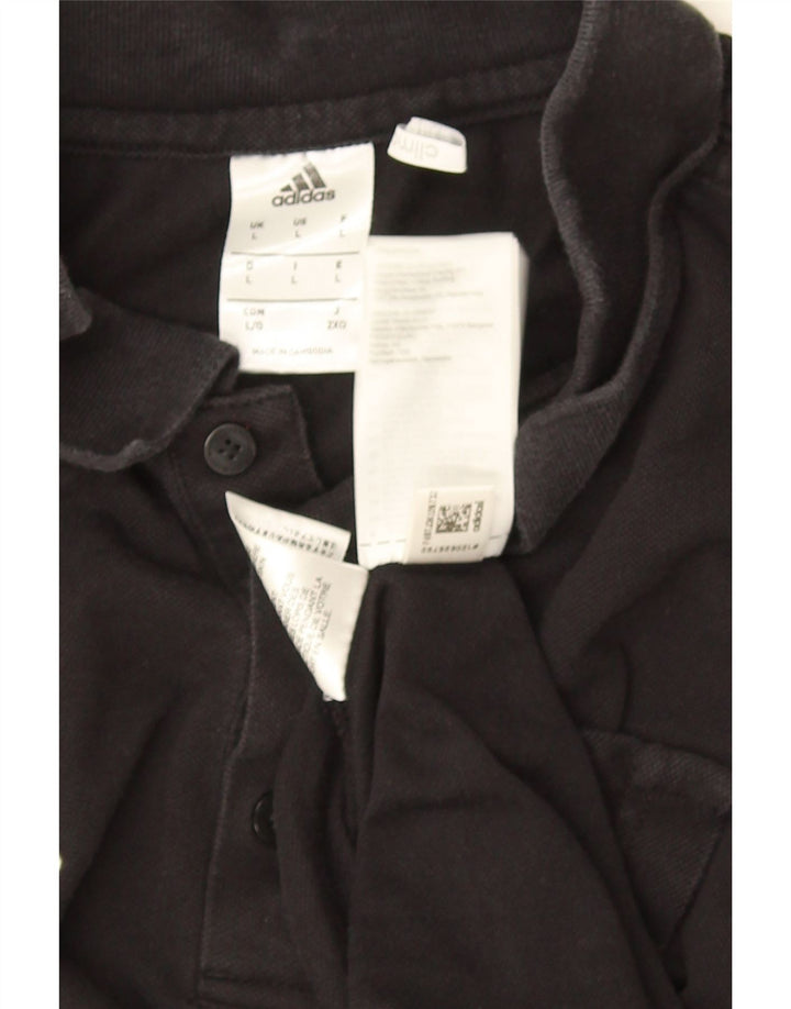 Adidas Hommes Climalite Polo Grand Noir Coton