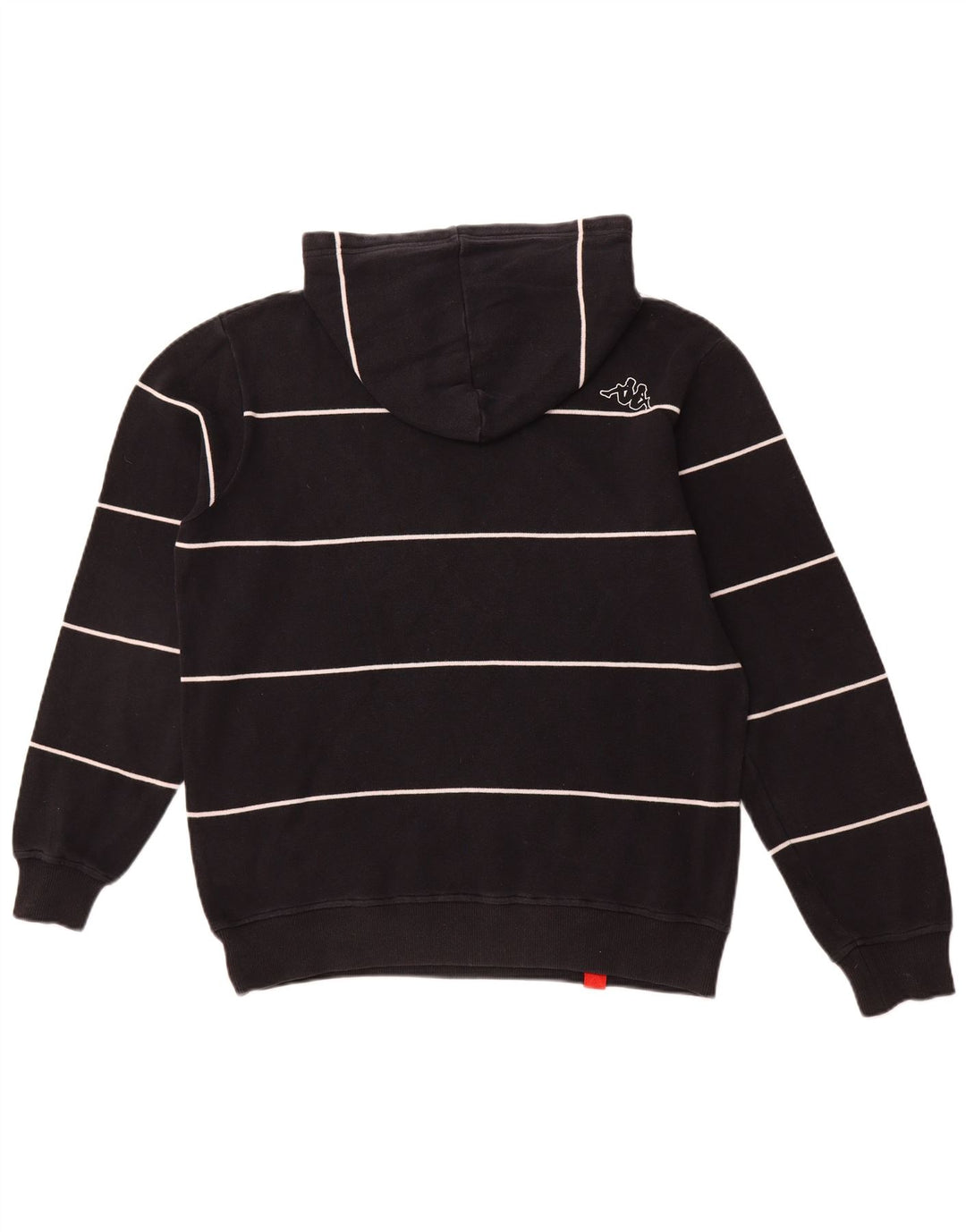 KAPPA Pull à capuche pour homme en coton rayé bleu marine