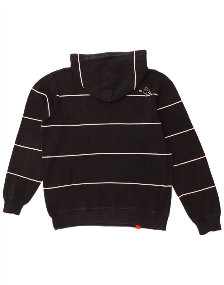 KAPPA Pull à capuche pour homme en coton rayé bleu marine