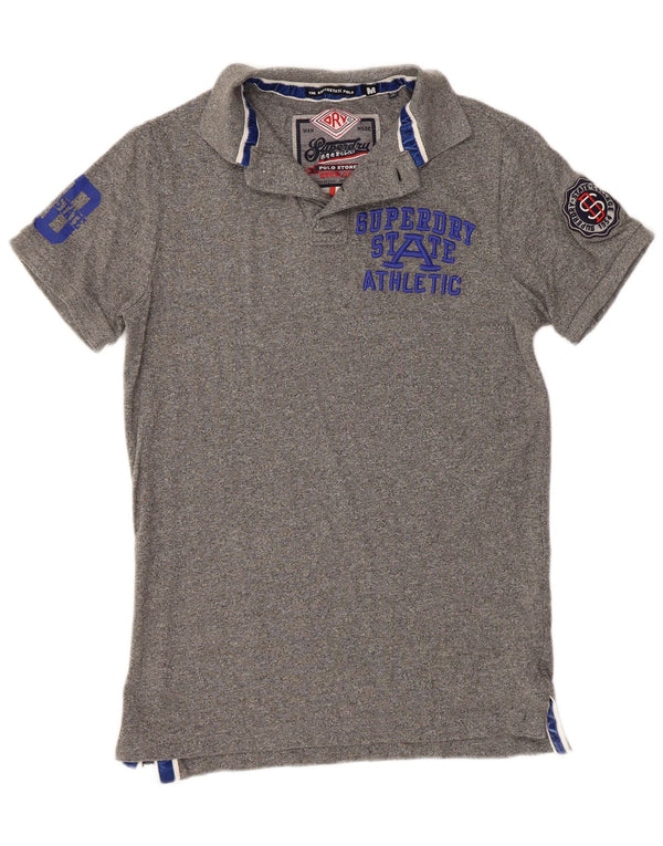 SUPERDRY Polo Graphique Homme Gris Moyen Coton